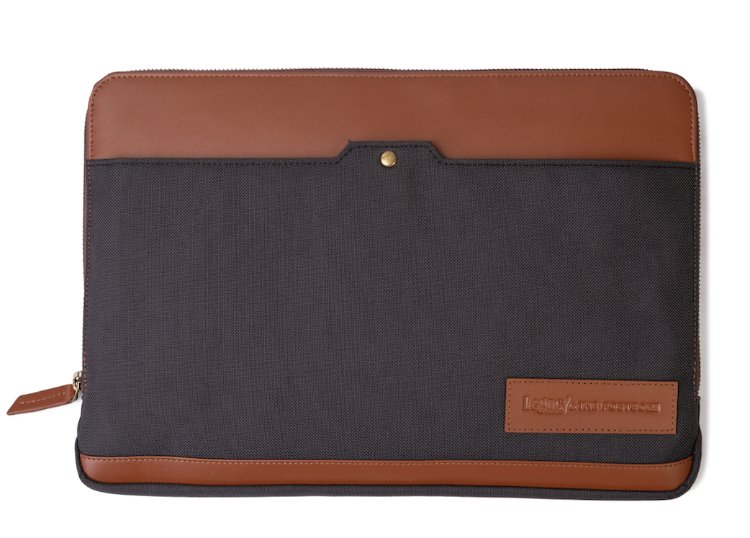 SOLACE- NAPPA LEATHER & CANVAS LAPTOP SLEEVE - Legacy Collective